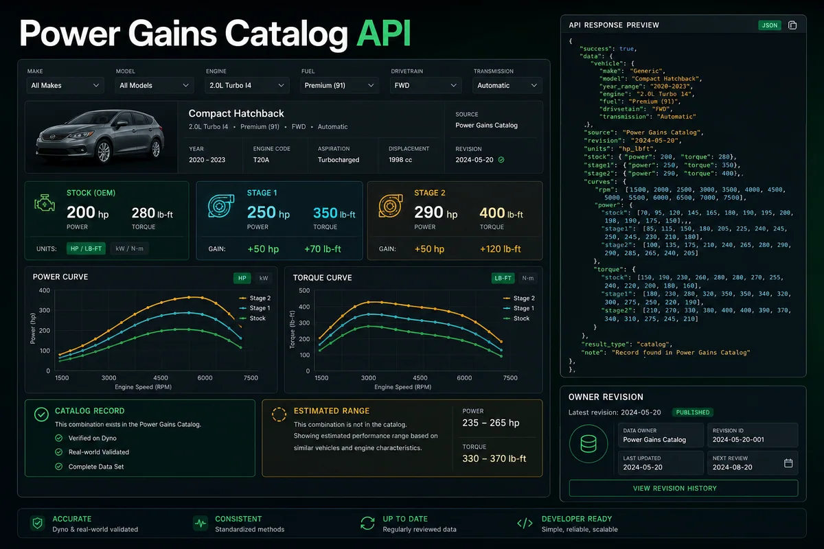 Power Gains Catalog API